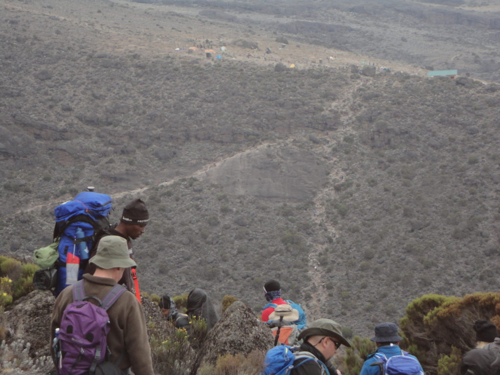 Looking towards Karanga Camp on Kilimanjaro