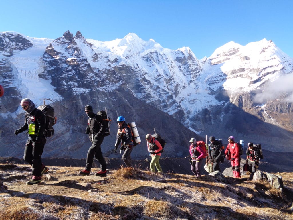 Hiking in to Mera Peak