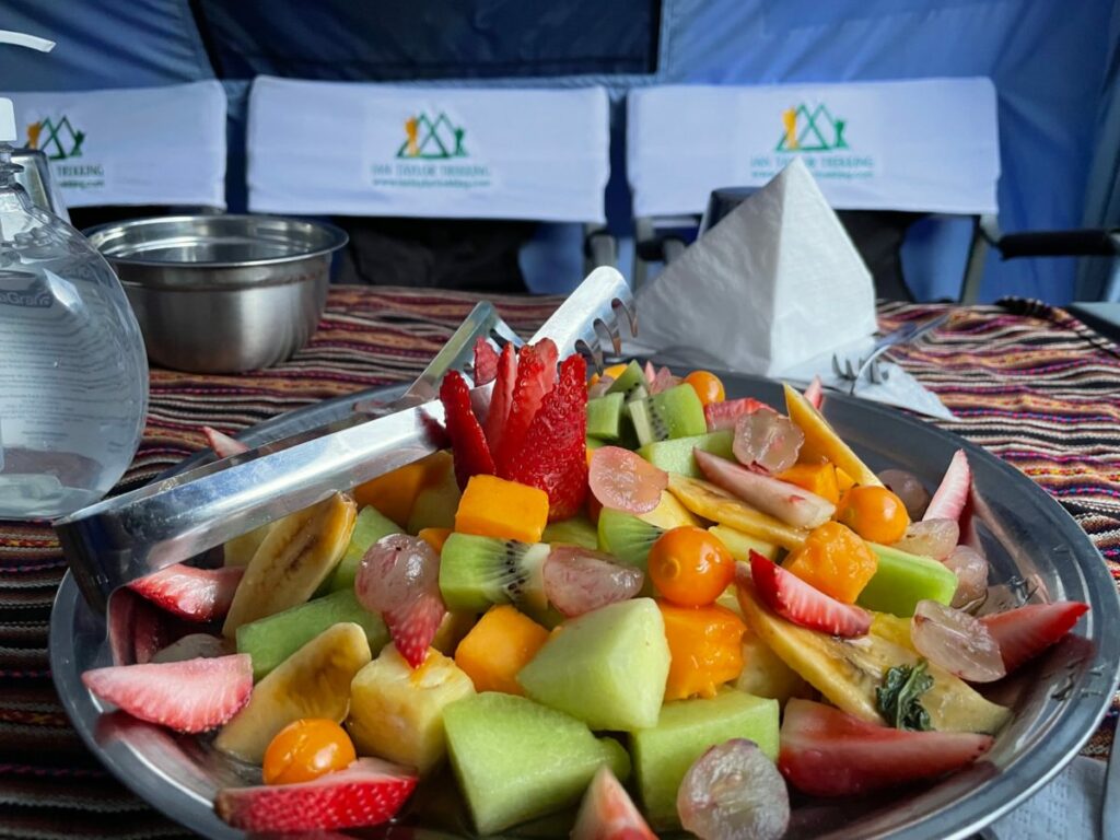 Food on the Inca Trail Trek