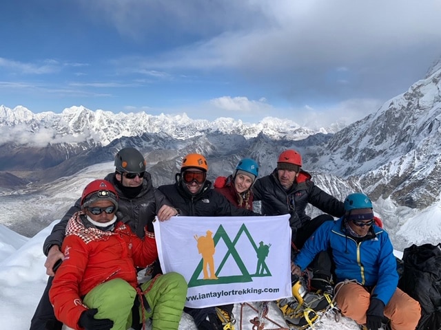 On the summit of Island Peak