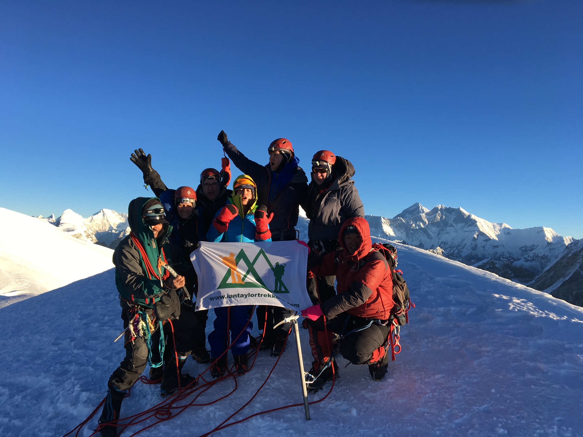 On the summit of Mera Peak