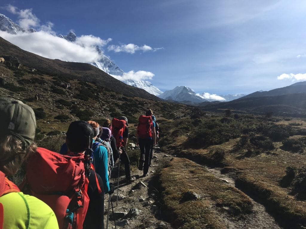 Trekking into Island Peak Base Camp