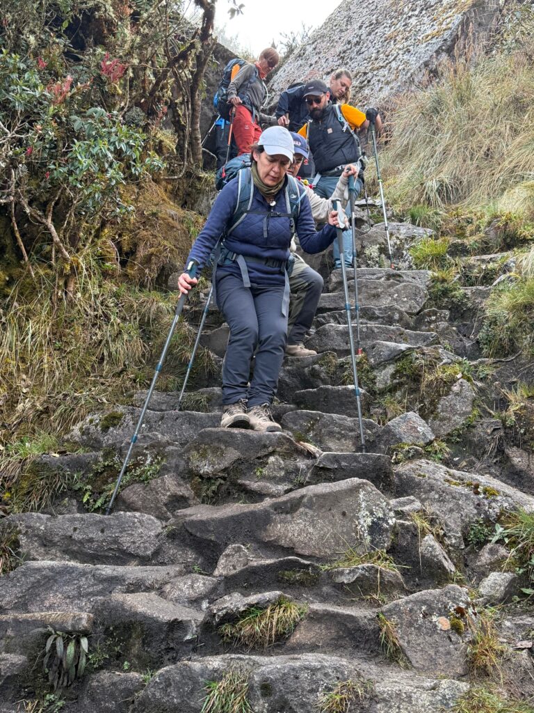 Coming down off the second pass.