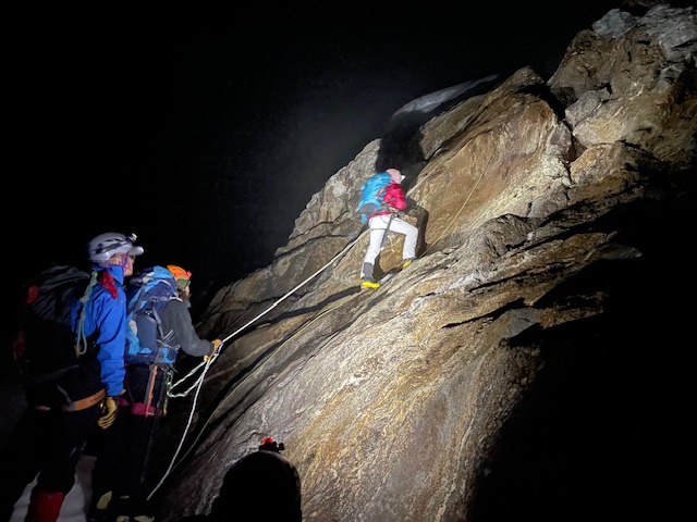 Rock wall on Lobuche East