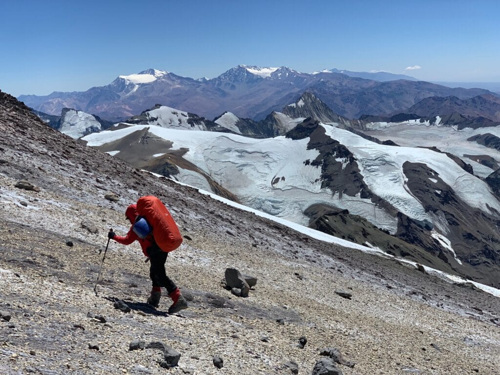 The route up Aconcagua