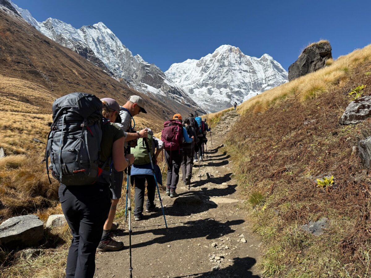 Hiking into Annapurna Base Camp