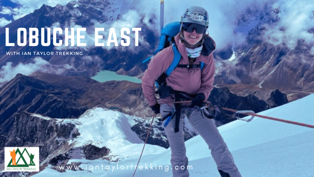 Rappelling down Lobuche East